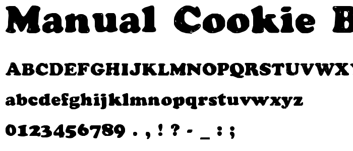Manual Cookie Bucket font